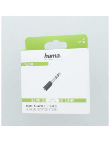 HAMA Adapter Audio 3.5 to 6.3 Stereo