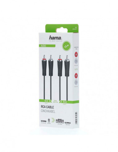 HAMA Cable Audio 2 RCA Plugs - 2 RCA...