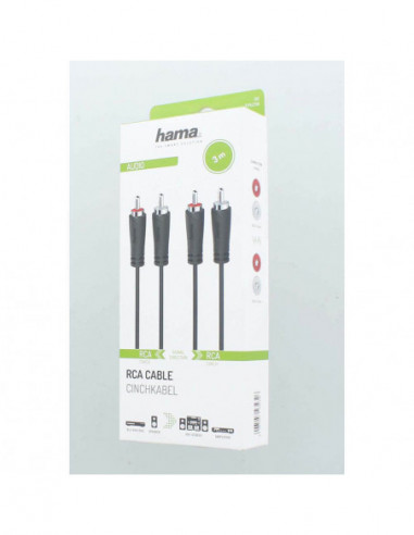 HAMA Cable Audio 2 RCA Plugs - 2 RCA...