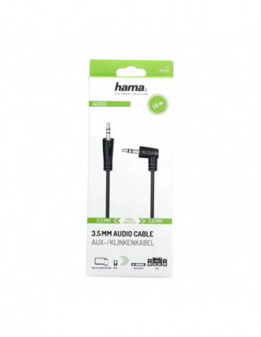 HAMA Cable Audio 3.5-3.5 Angle Black...