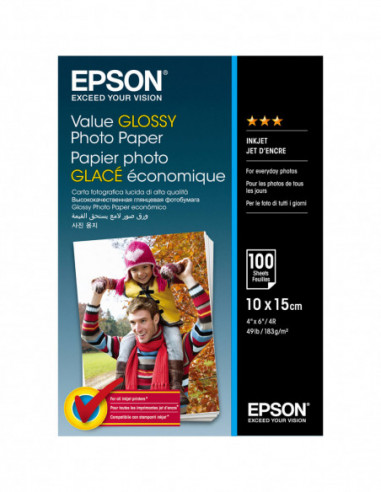 EPSON 10x15 Value Glossy Photo Paper...