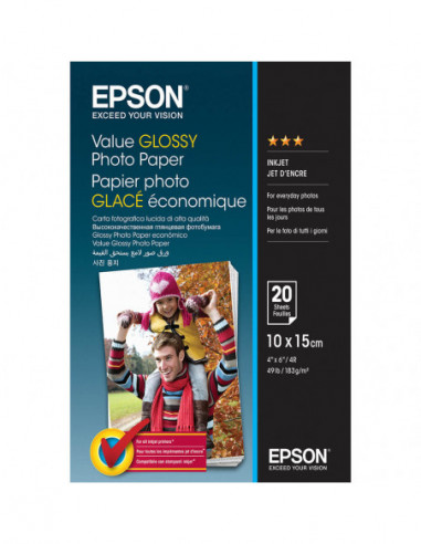 EPSON 10x15 Value Glossy Photo Paper...