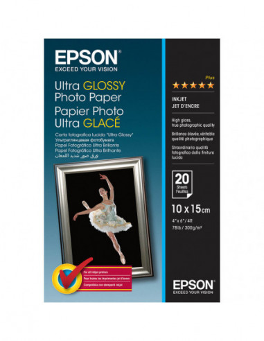 EPSON 10x15 Ultra Glossy Photo Paper...