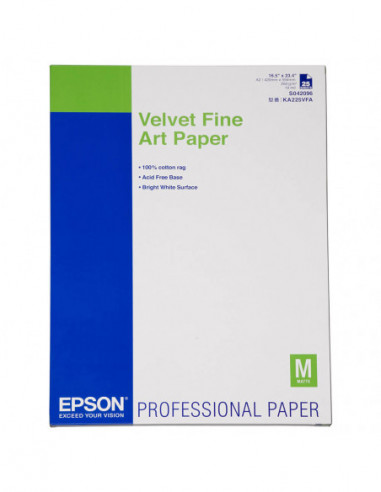 EPSON A2 Velvet Fine Art Paper 260g,...