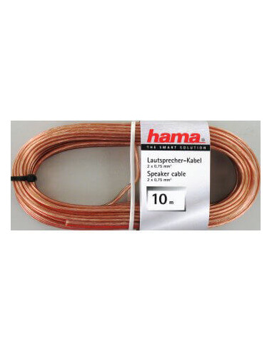 HAMA Högtalarkabel 2x0.75mm2...