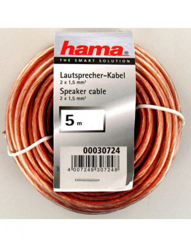 HAMA Högtalarkabel 2x1.5mm2...