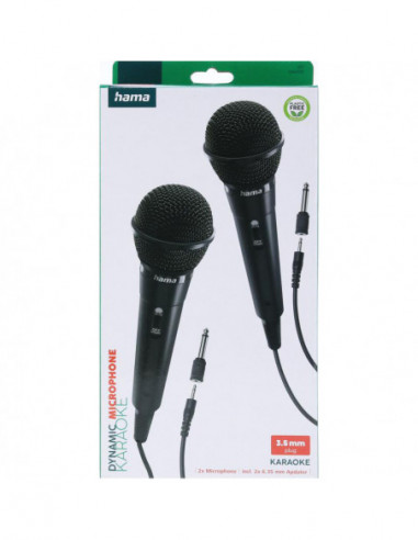 HAMA Dynamic Microphone Mono 2-pack...