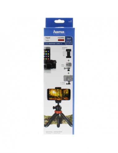 HAMA Bordsstativ Kamera, Smartphone &...