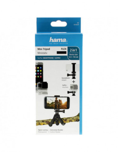 HAMA Bordsstativ Flex Smartphone &...