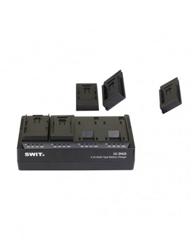 SWIT LC-D421D 4ch charger w/ 4x VBD...