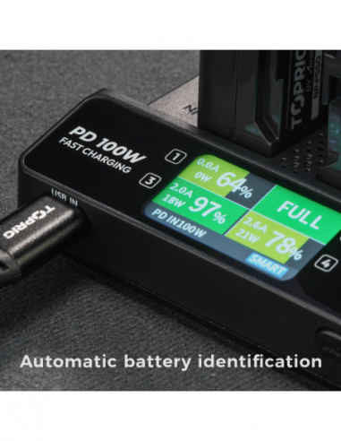 ACCSOON TopRig 100W 4-Bay NP-F Fast...