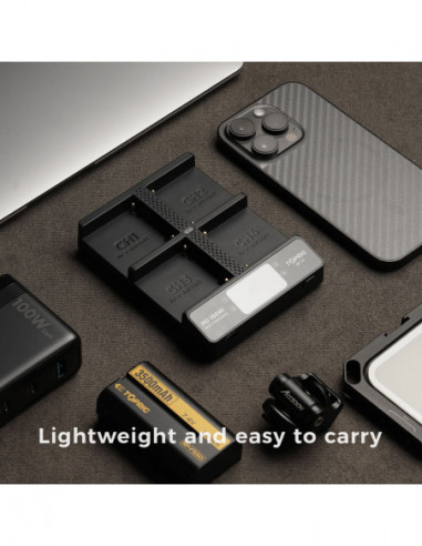 ACCSOON TopRig 100W 4-Bay NP-F Fast...