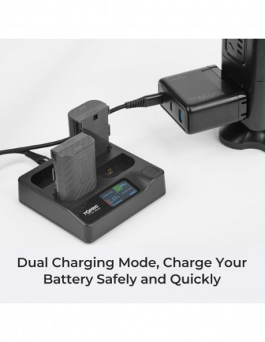 ACCSOON TopRig 100W 4-Bay 4-Bay LP-E6...