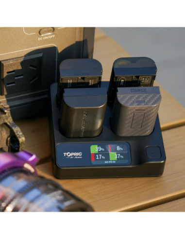 ACCSOON TopRig 100W 4-Bay 4-Bay LP-E6...