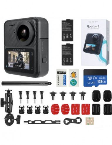 KANDAO QooCam 3 360  Motorcycle Combo