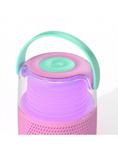 MOB Speaker Karaoke Kit Mic LED Rosa