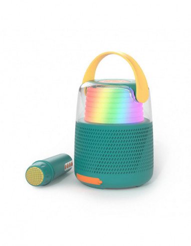 MOB Speaker Karaoke Kit Mic LED Blue