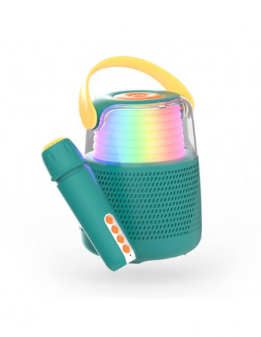 MOB Speaker Karaoke Kit Mic LED Blue