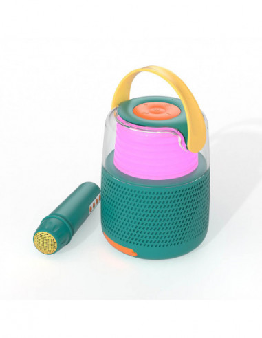 MOB Speaker Karaoke Kit Mic LED Blue