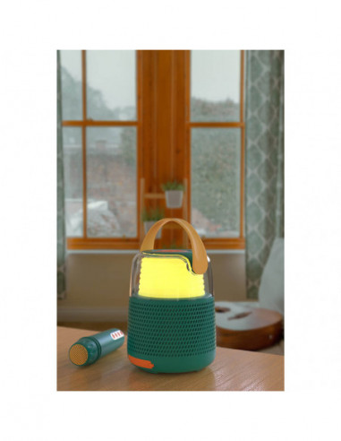 MOB Speaker Karaoke Kit Mic LED Blue