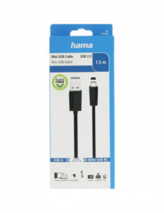 HAMA Cable USB A-USB B Mini...