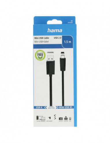 HAMA Cable USB A-USB B Mini 480...