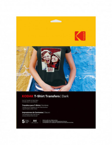 KODAK T-Shirt Transfers  Dark A4 x5pcs