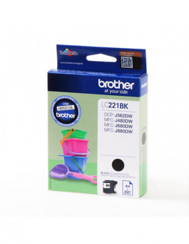 BROTHER Ink LC221BK LC-221 Black