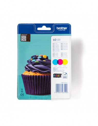 BROTHER Ink LC123RBWBP LC-123...