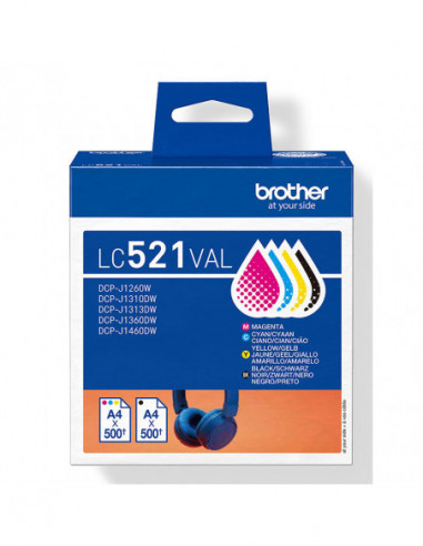 BROTHER Ink LC521VAL LC-521 Multipack
