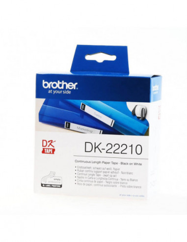 BROTHER Tape DK22210 29mm Black on White