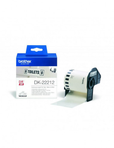 BROTHER Tape DK22212 62mm Black on White