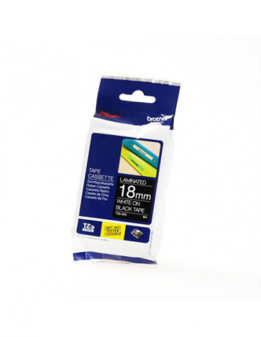 BROTHER Tape TZE-345 18mm White on Black