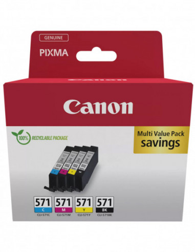 CANON Ink 0386C008 CLI-571 Multipack
