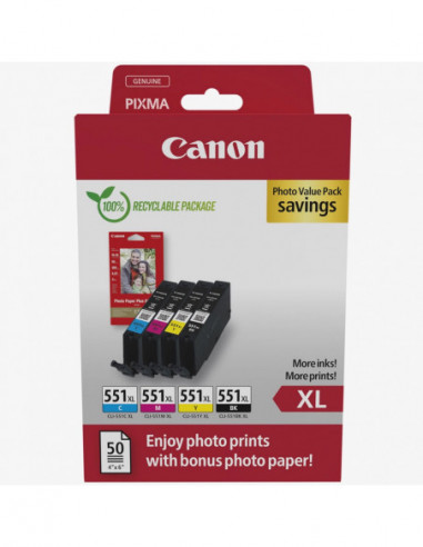 CANON Ink 6443B008 CLI-551XL Multipack