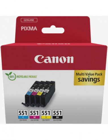 CANON Ink 6509B015 CLI-551 Multipack