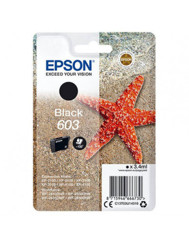EPSON Ink C13T03U14010 603 Black...