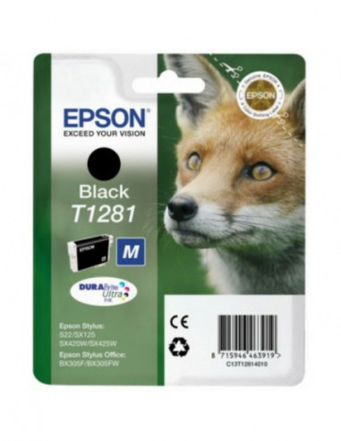EPSON Ink C13T12814012 T1281 Black Fox