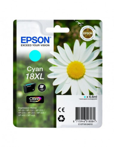 EPSON Ink C13T18124012 18XL Cyan Daisy