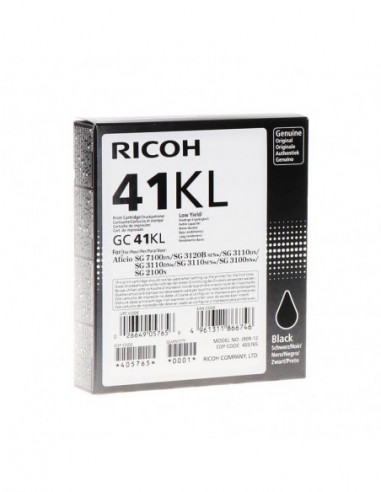 RICOH Gel 405765 GC 41 Black Low Yield
