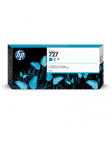 HP Ink F9J76A 727 Cyan 300ml