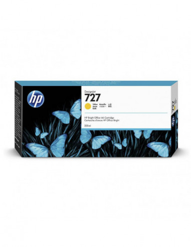 HP Ink F9J78A 727 Yellow 300ml
