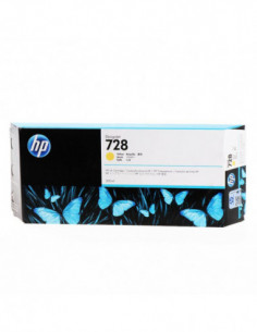 HP Ink F9K15A 728 Yellow 300ml