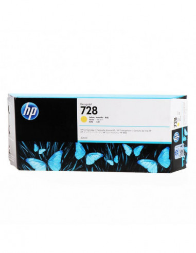 HP Ink F9K15A 728 Yellow 300ml