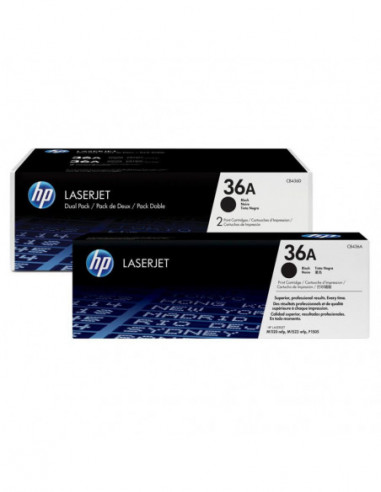 HP Toner CB436AD 36A Black 2-pack