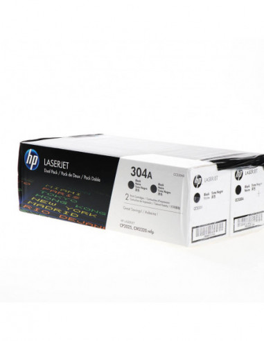 HP Toner CC530AD 304A Black 2-pack