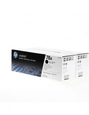 HP Toner CE278AD 78A Black 2-pack