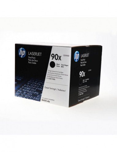 HP Toner CE390XD 90X Black 2-pack