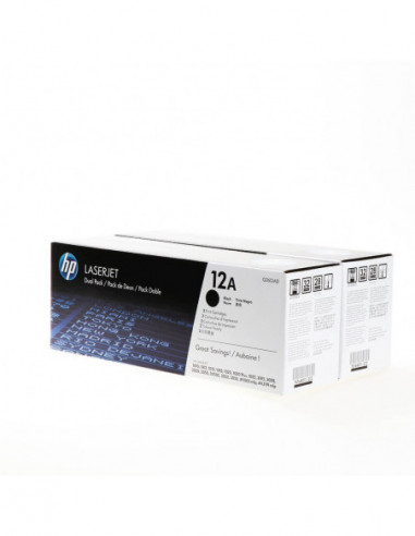 HP Toner Q2612AD 12A Black 2-pack