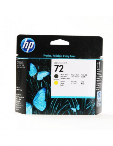 HP Printhead C9384A 72 Black/Yellow